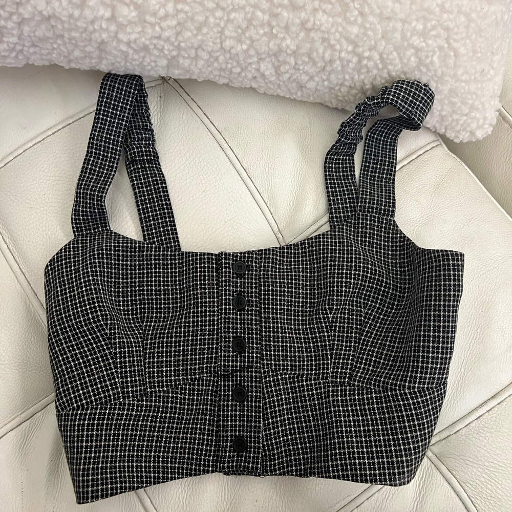Brandy Melville Button Down Bralette Top